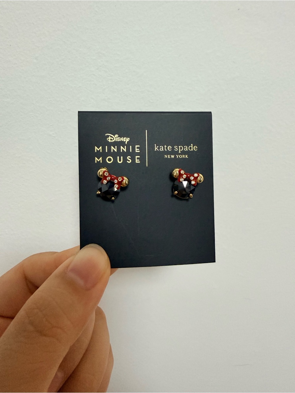kate spade Minnie Mouse Red Bow Crystal Stud Earrings for Kids